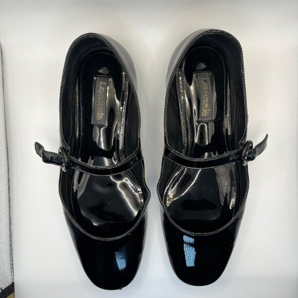 Larroude Womens Size 5 Shoes Blair Patent Black Leather Mary Jane Flats - Picture 3 of 11